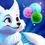 Colorful bubble shooter with power-ups and puzzles