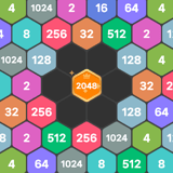 Slide, merge, and master the hexagonal number puzzle! Multi-colored hexagonal tiles