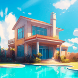Cute modern home on a beach