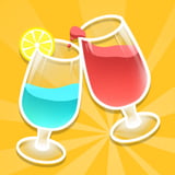 Two colorful drinks in the midst of cheers