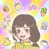 Cute room decorating game with cozy pastel vibes Kawaii girl deciding on room decorations