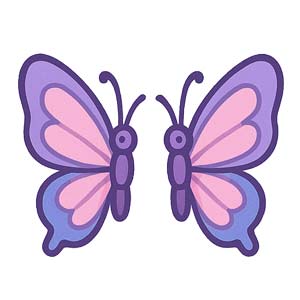 Play match 3, memory, and tile-matching games Two purple butterflies matching each other