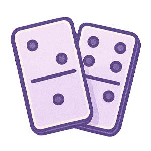 Play peaceful tile puzzles like mahjong and dominoes Cartoon tile puzzle icon with matching symbols