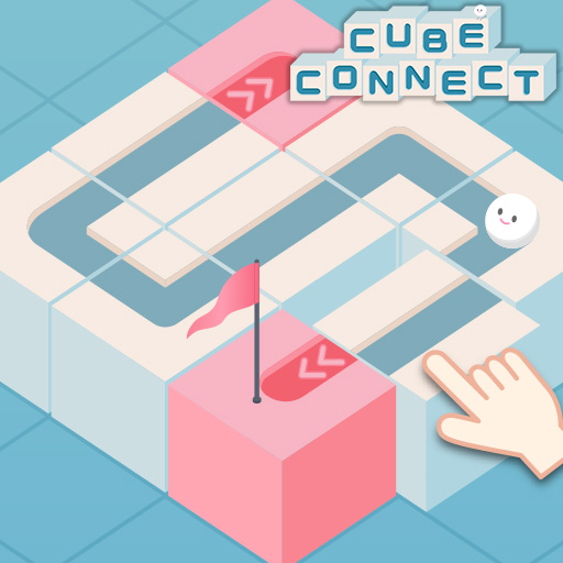 Cute pastel cubes with a ball track