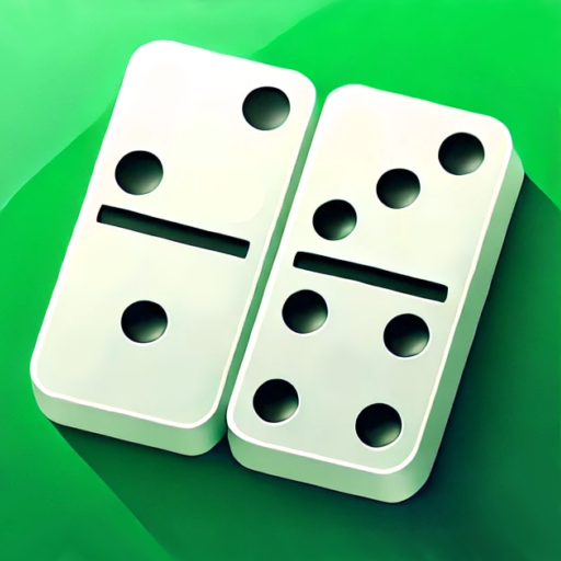 Classic dominoes with smart tile-matching strategy Two classic domino tiles clinking