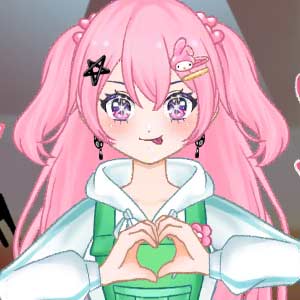 Dress, stream, and sparkle in style battles! Cute pink haired anime girl