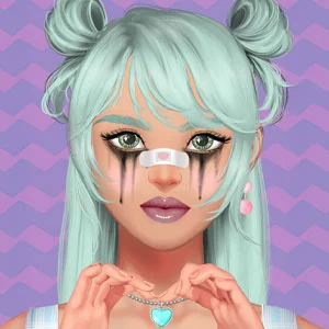 Create kawaii avatars with live expressions and endless style Cute anime-style girl avatar with pink hair and sparkling accessories